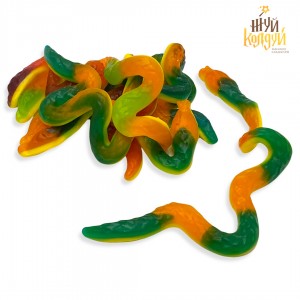 Мармелад гигантские змеи со вкусом йогурта и фруктов - 100 грамм